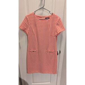 Tommy Hilfiger Pink salmon‎ plaid dress size 10